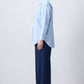 Camicia oversize in cotone azzurro