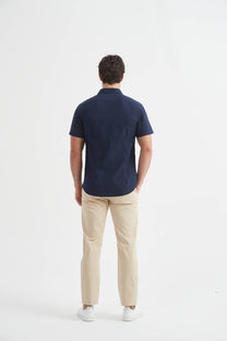 Camicia slim fit blu navy