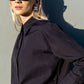 Camicia con stelle marine e polsini ampi in misto cotone