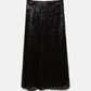 Gonna midi con paillettes nera