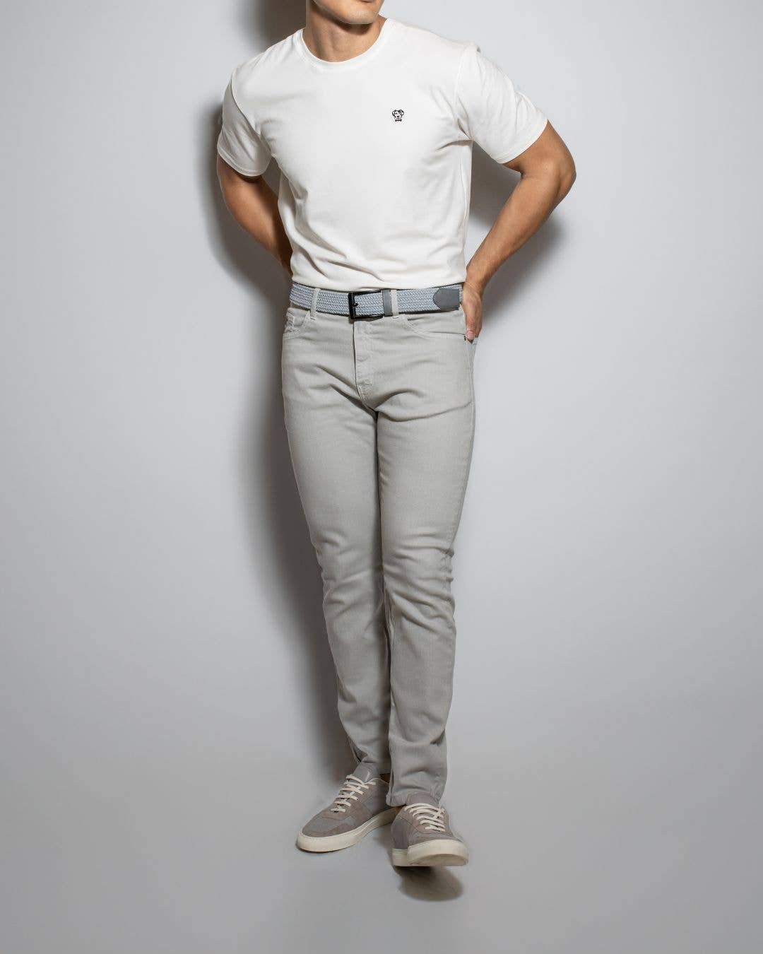 Pantaloni uomo Greiche in drill elasticizzato