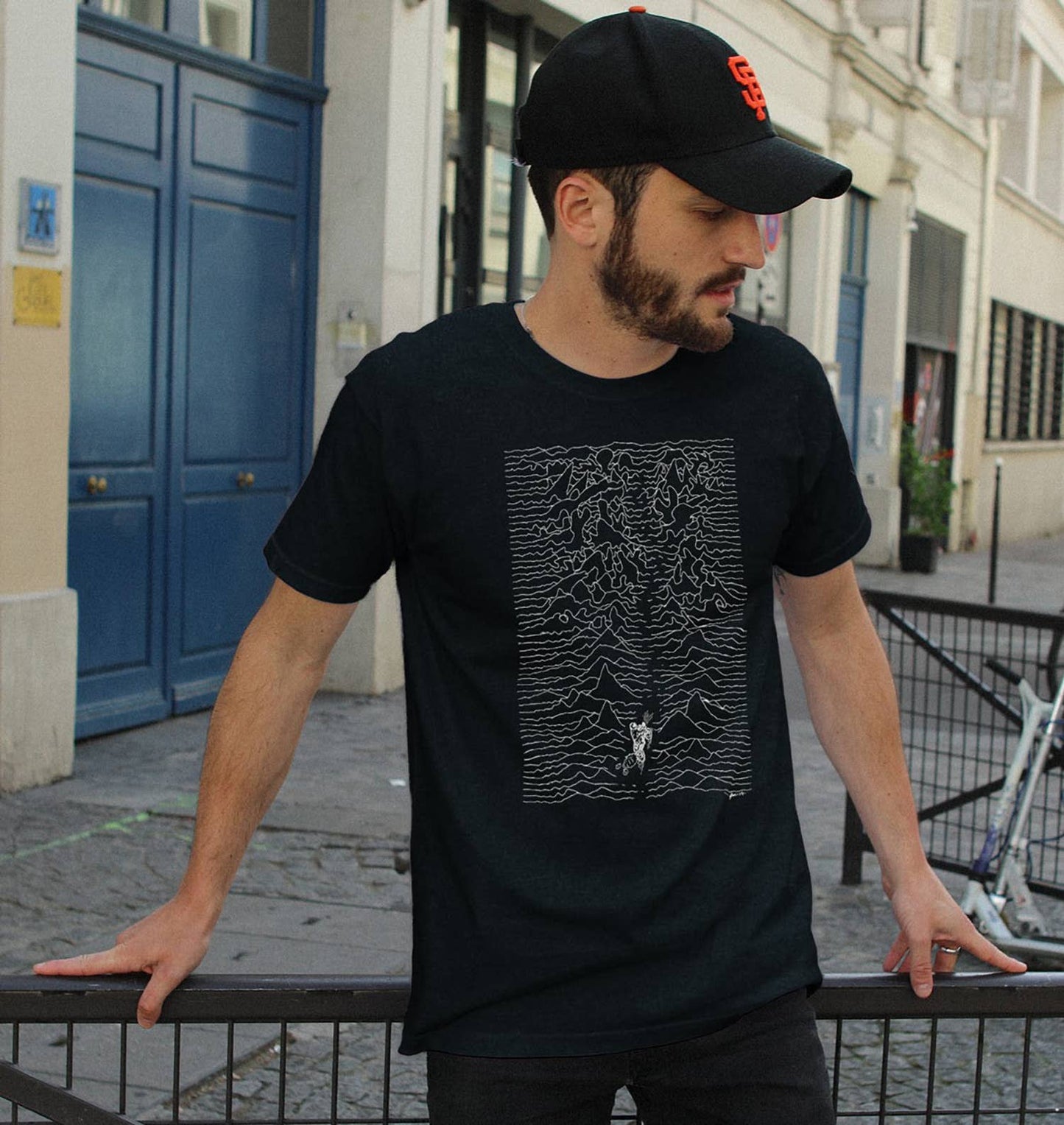 T-shirt Escape grafica moto in cotone biologico