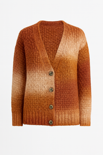 Cardigan in maglia degradé con bottoni