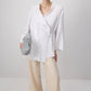 Giacca kimono in lino bianca