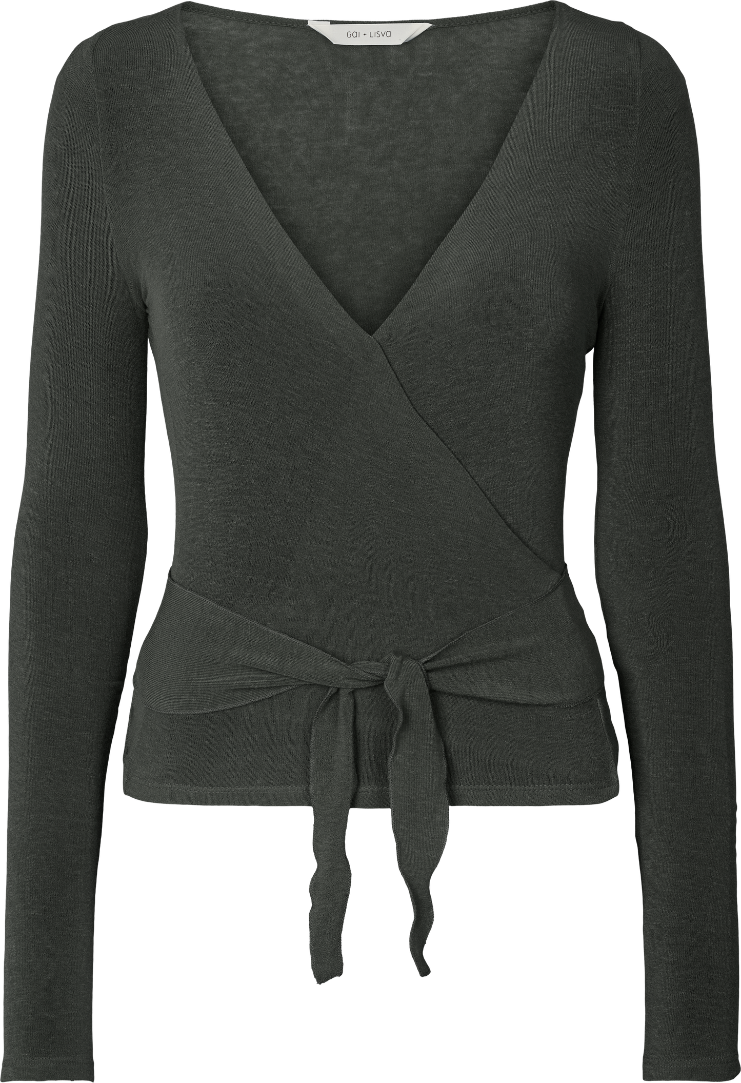 Top avvolgente in lana Anne color Beluga