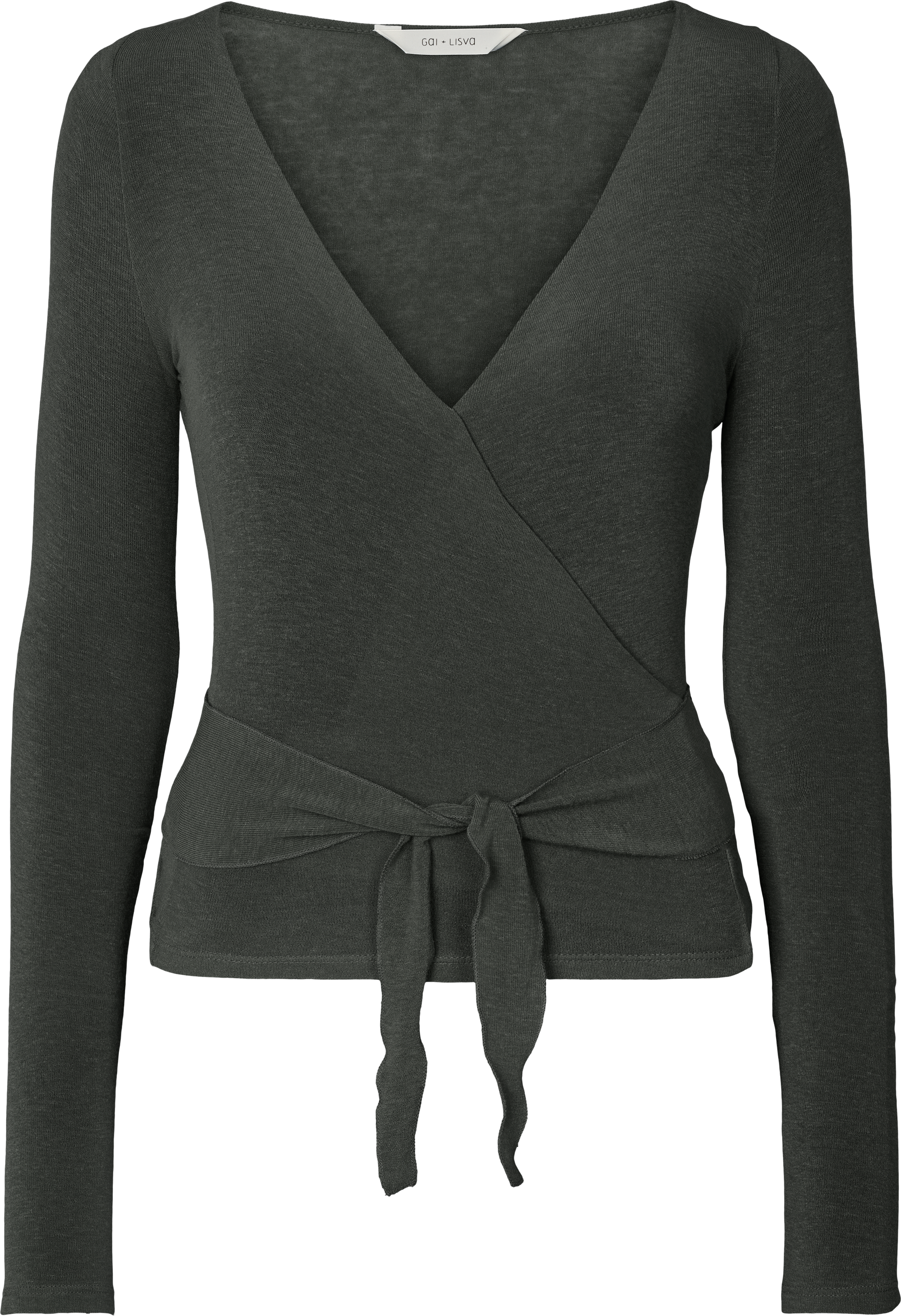 Top avvolgente in lana Anne color Beluga