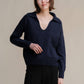 Polo oversize in tweed con tasche