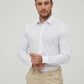 Camicia bianca slim fit con colletto classico