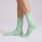 Calzini verde menta in cotone biologico con logo