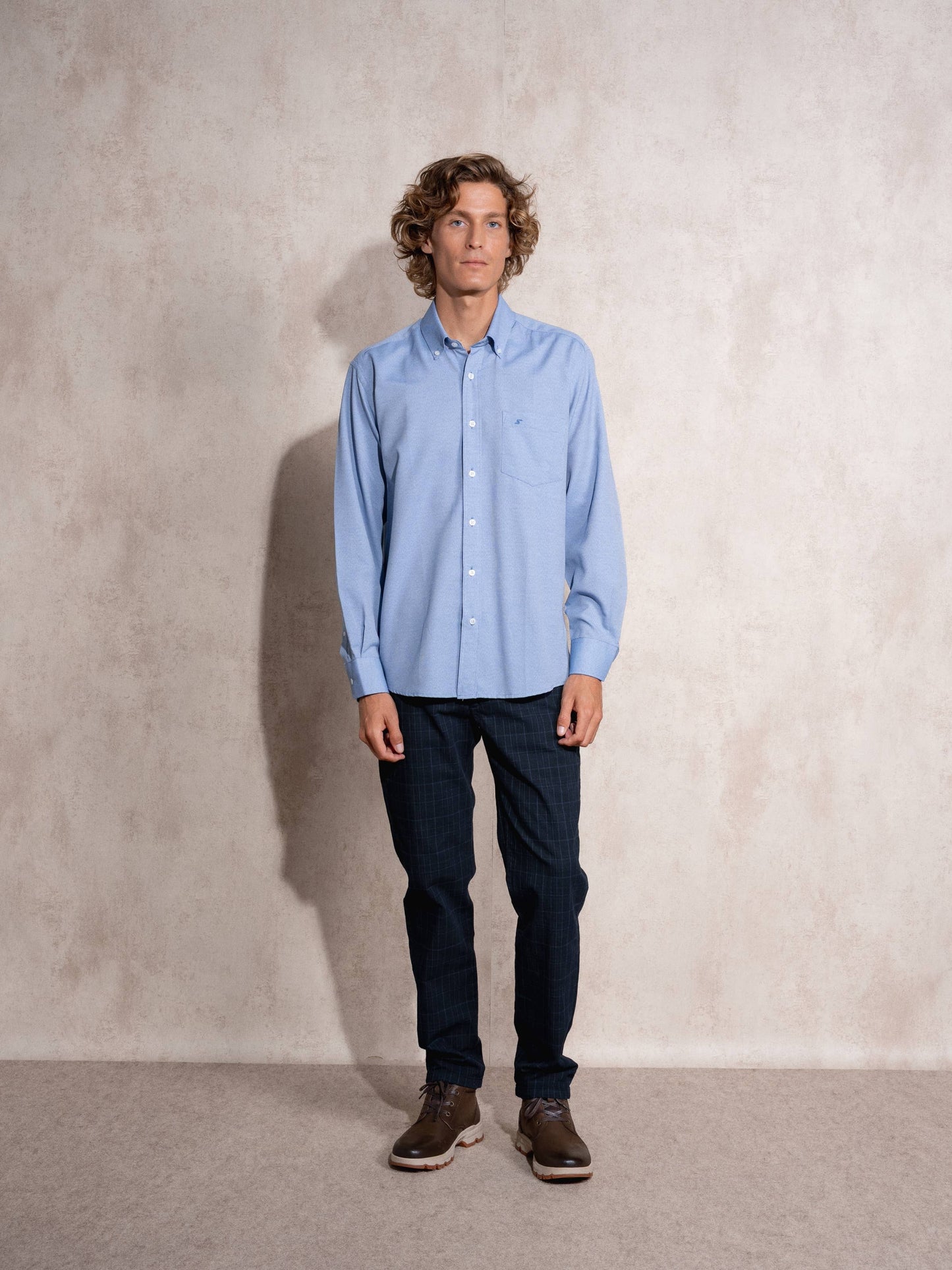 Camicia Oxford uomo in cotone misto