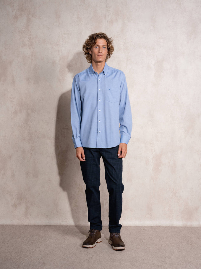 Camicia Oxford uomo in cotone misto