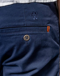 Pantaloncini chino elasticizzati blu navy