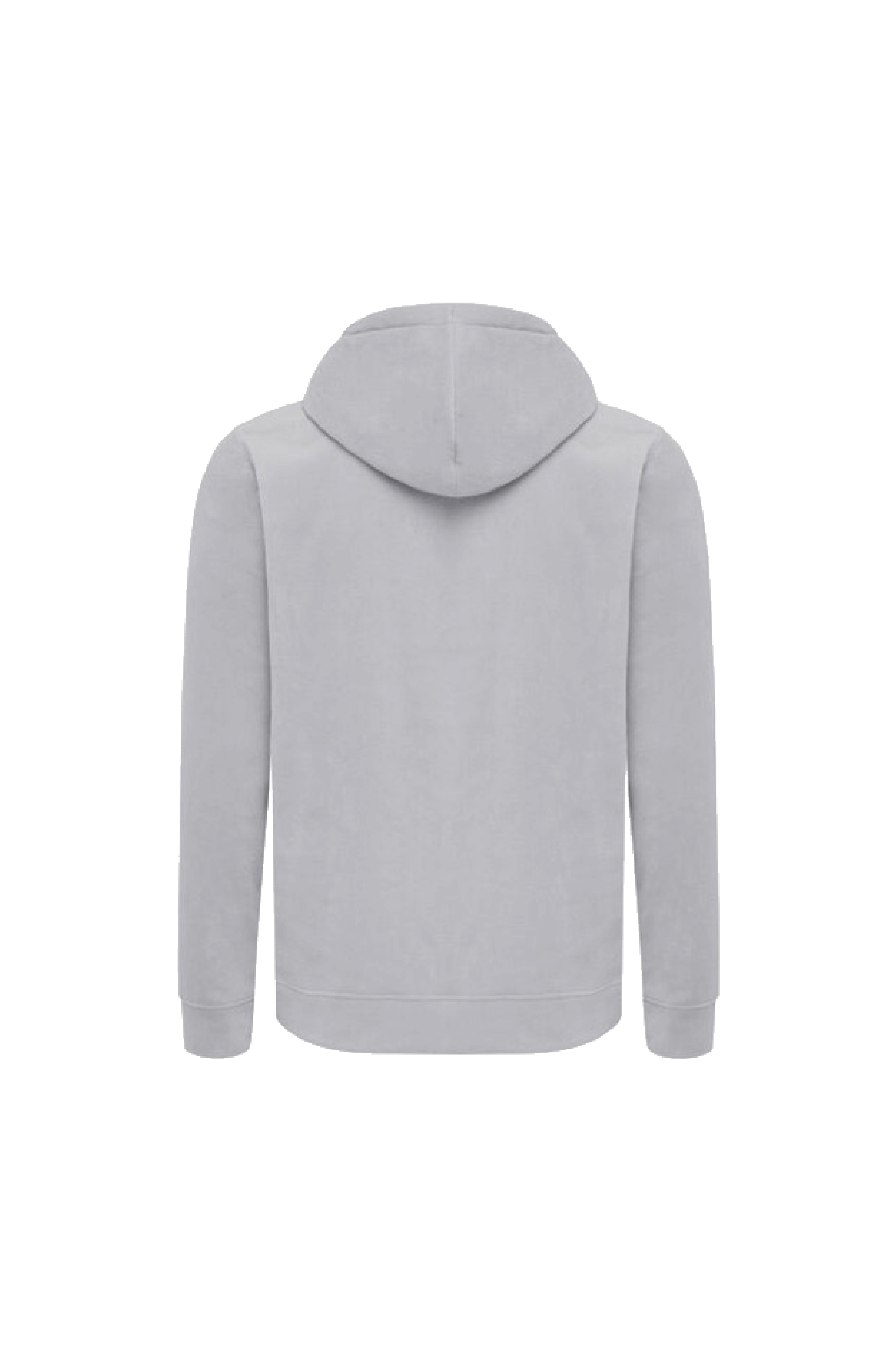Felpa con cappuccio grigio tempesta in cotone organico