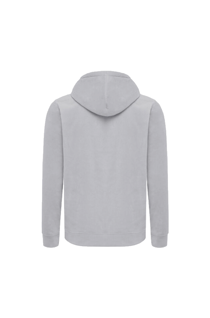 Felpa con cappuccio grigio tempesta in cotone organico