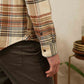 Camicia Larson in flanella a quadri color latte