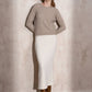 Maglione girocollo a trecce in maglia