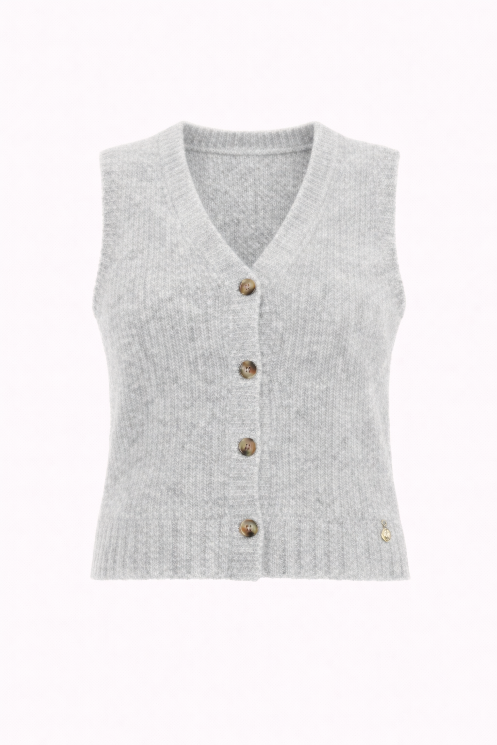 Gilet in maglia con bottoni in legno