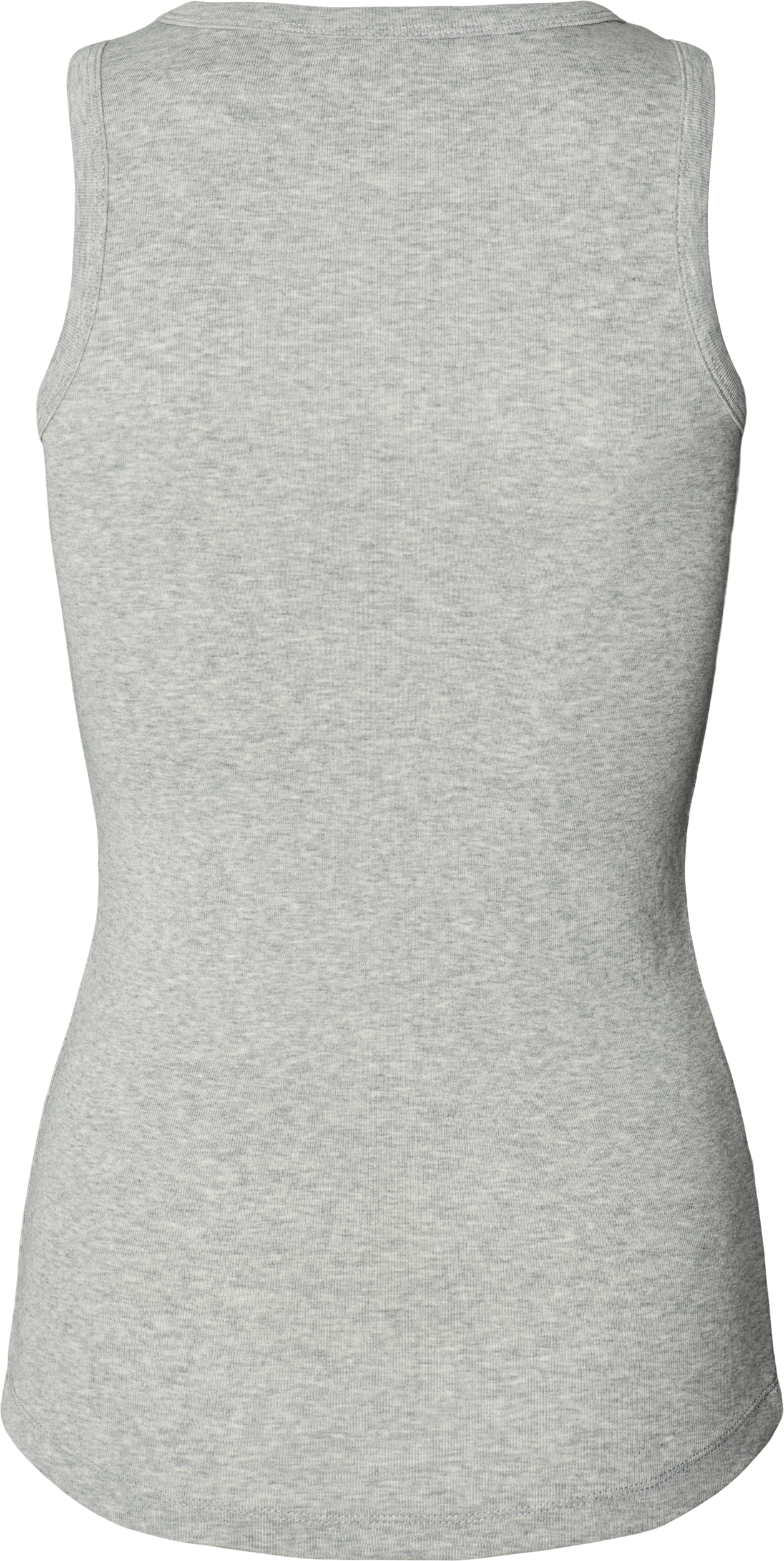 Top a coste Alberte in cotone biologico grigio chiaro melange