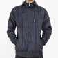 Giacca a vento uomo blu navy con cappuccio