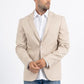 Blazer slim fit da uomo beige Nobara