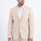 Completo uomo SUKUNA beige slim fit (giacca e pantaloni)