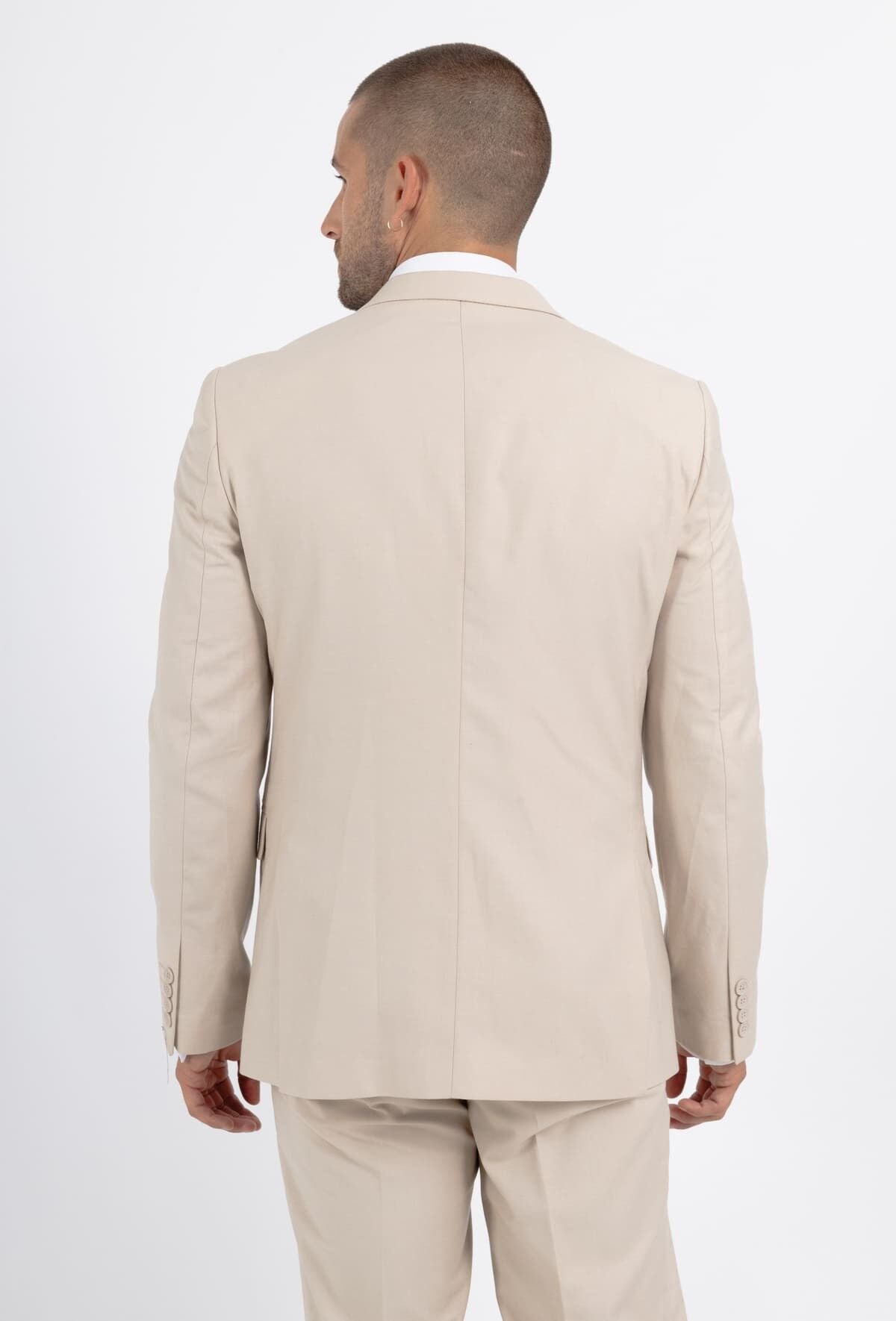 Completo uomo SUKUNA beige slim fit (giacca e pantaloni)