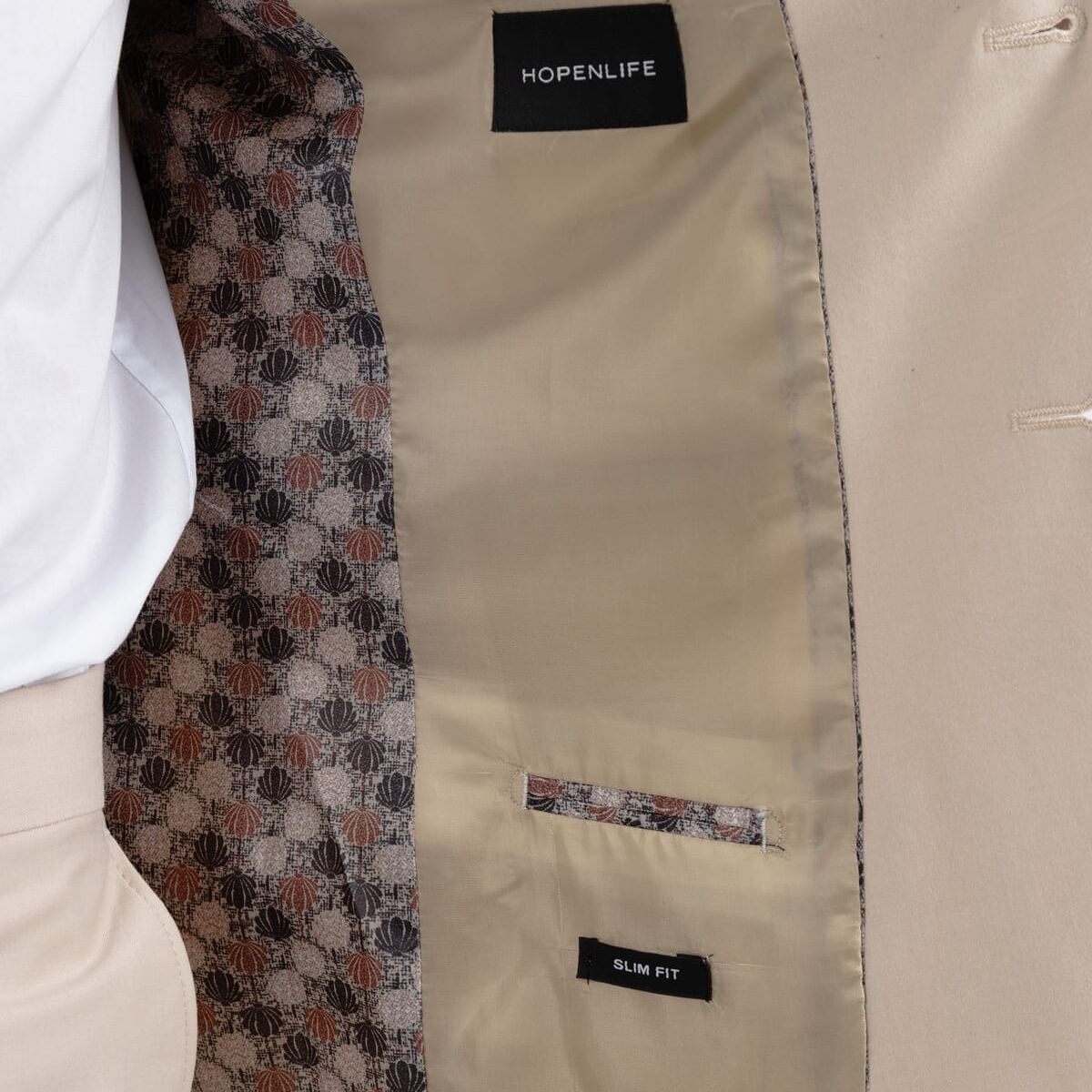 Completo uomo SUKUNA beige slim fit (giacca e pantaloni)