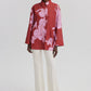 Camicia in raso stampata oversize
