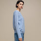 Maglione in maglia con applicazioni a foglia