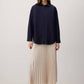 Camicia oversize in cotone blu navy