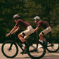Culotte da ciclismo beige con bretelle