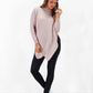 Maglione jacquard oversize rosa cipria