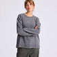 Maglione Emely in lana d’agnello biologica GOTS grigio mélange