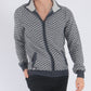 Gilet in maglia con zip blu navy mélange