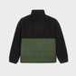 Giacca sherpa bicolore nera e verde