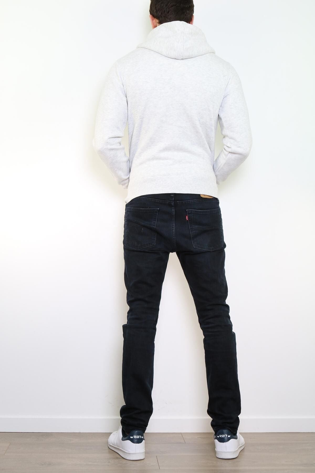 Felpa con cappuccio zip uomo bianca