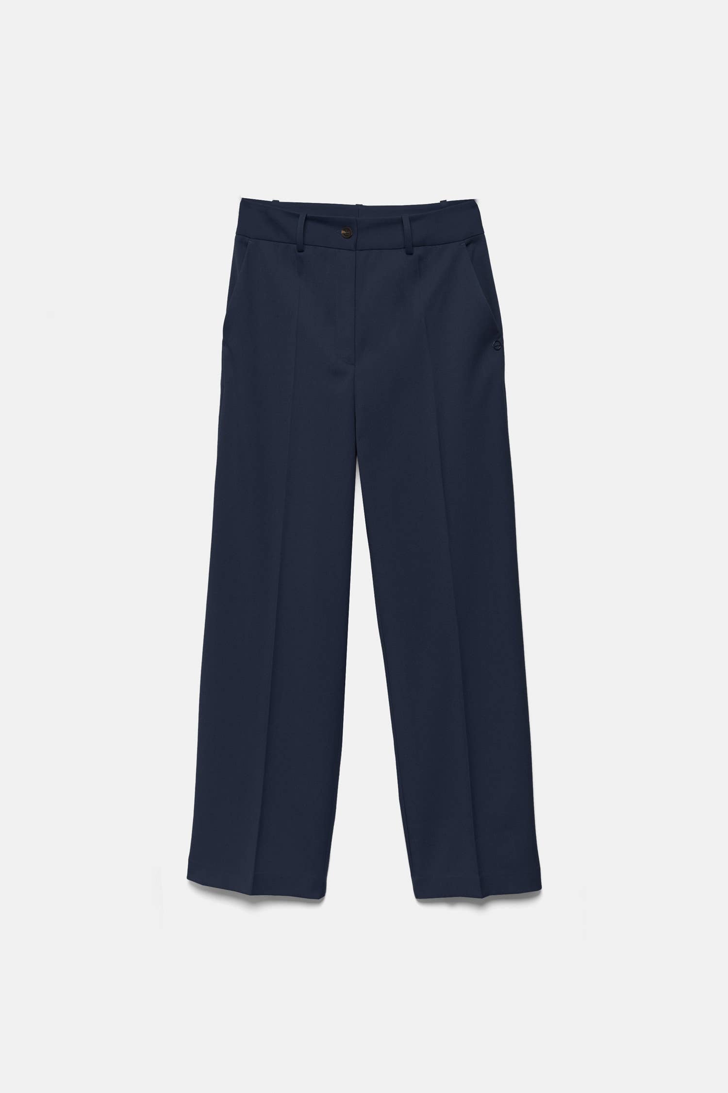 Pantaloni dritti essenziali con tasche oblique