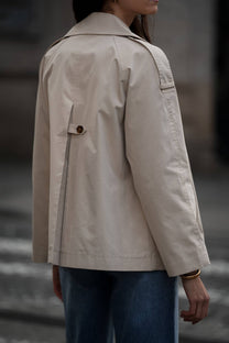 Trench corto doppiopetto in cotone