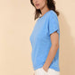 T-shirt TIA in cotone con bottoni sulla spalla sinistra
