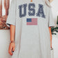 T-shirt grafica USA in cotone morbido