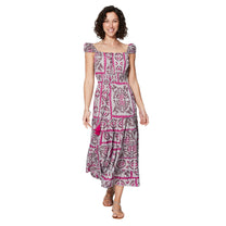 Abito lungo estivo boho con stampa