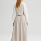 Completo con gilet e gonna maxi con bottoni