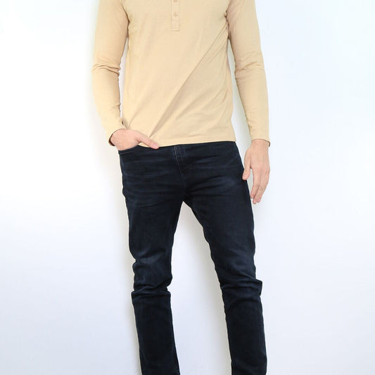 T-shirt uomo a maniche lunghe Kajol beige