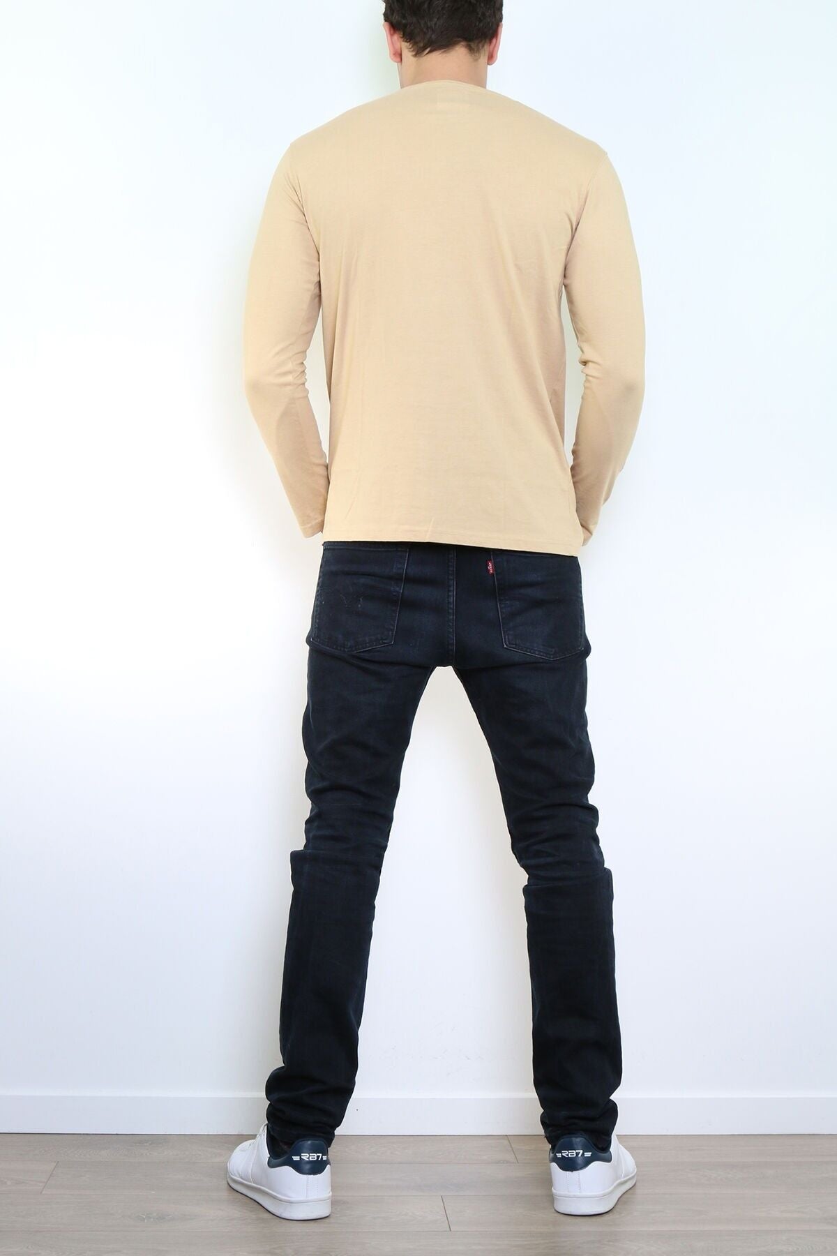T-shirt uomo a maniche lunghe Kajol beige