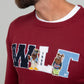 Maglia con patch WLT bordeaux