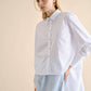 Camicia asimmetrica in cotone bianco