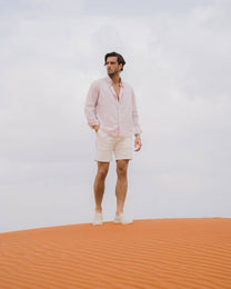 Camicia in popeline rosa baby antimacchia