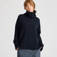 Maglione dolcevita in lana d’agnello blu notte
