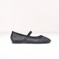 Ballerine scintillanti con fascia elastica e strass