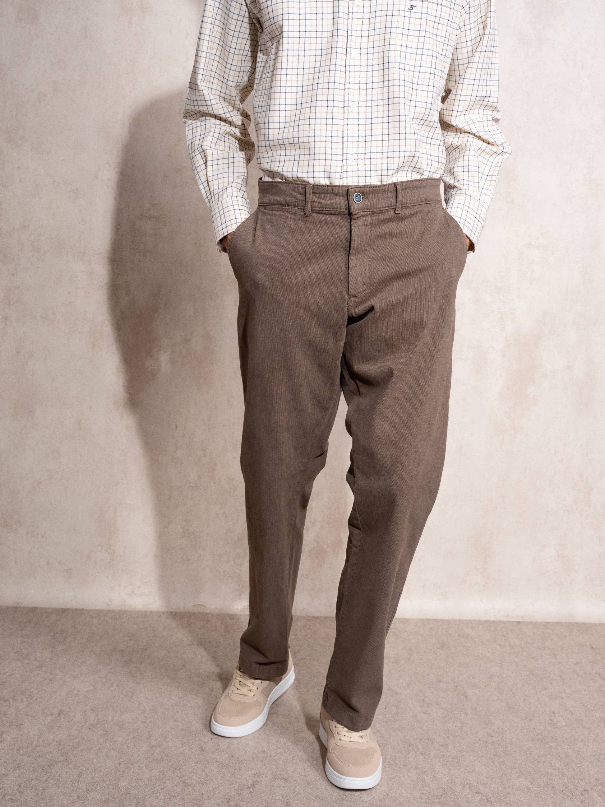 Pantaloni chino in cotone elasticizzato da uomo